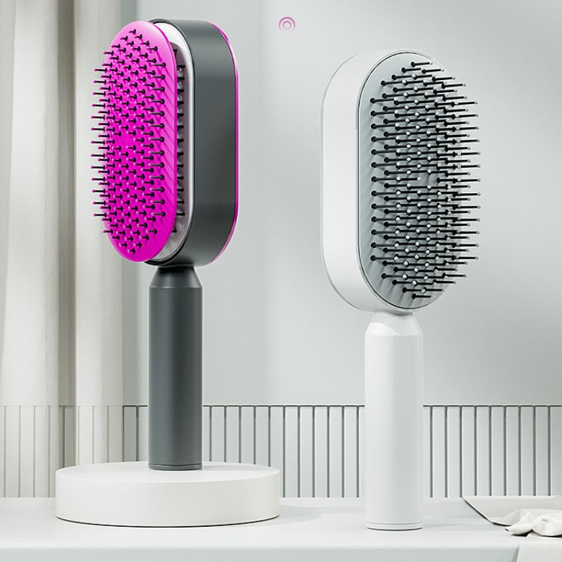 Self Cleaning Anti-Static Hair Brush - SILK RD